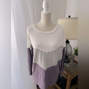 NWOT Pink Lily waffle knit top